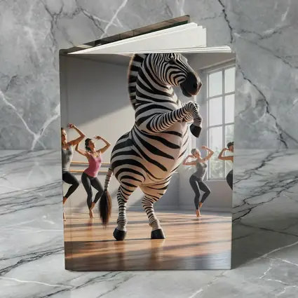 Zebra Dancing With Women In Studio