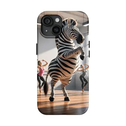 Zebra Dancing With Women In Studio