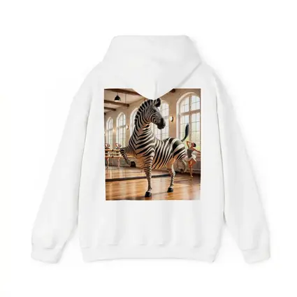 Zebra Dancing in Ballet Studio