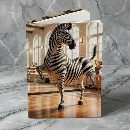 Zebra Dancing in Ballet Studio