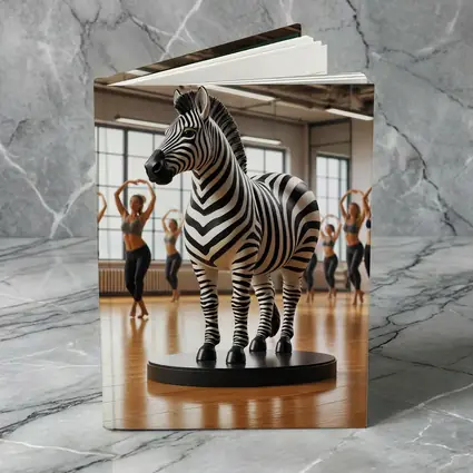 Zebra Sculpture Inside Dance Fitness Studio
