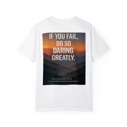 Mindset Fail Daring Greatly Mountain Sunset Quote