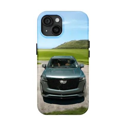 Cadillac Escalade Dark Emerald Green Nature Background