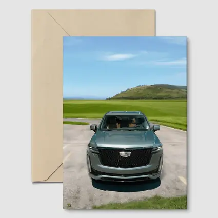 Cadillac Escalade Dark Emerald Green Nature Background