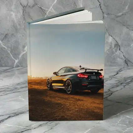 BMW M4 Rear View City Skyline Sunset
