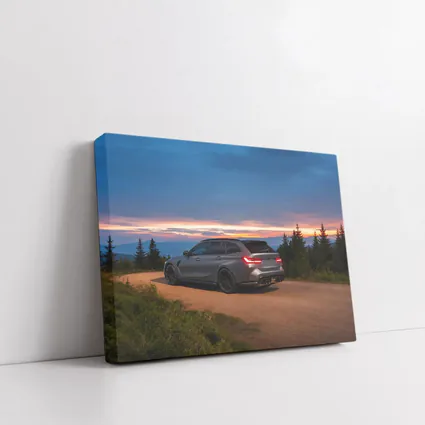 BMW M3 Touring Wagon Sunset Mountain Road