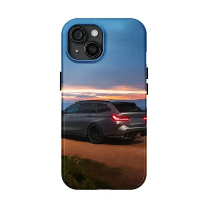 BMW M3 Touring Wagon Sunset Mountain Road