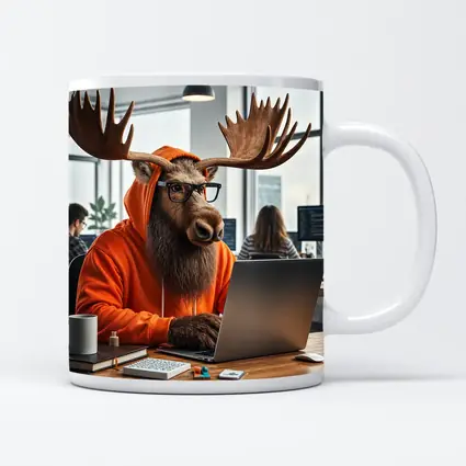 Moose Programmer Working in Office Setting