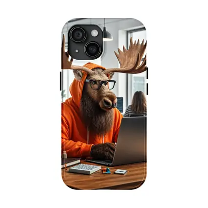 Moose Programmer Working in Office Setting