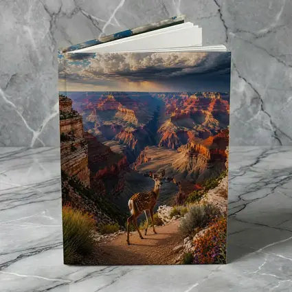 Deer Standing At Grand Canyon Overlook