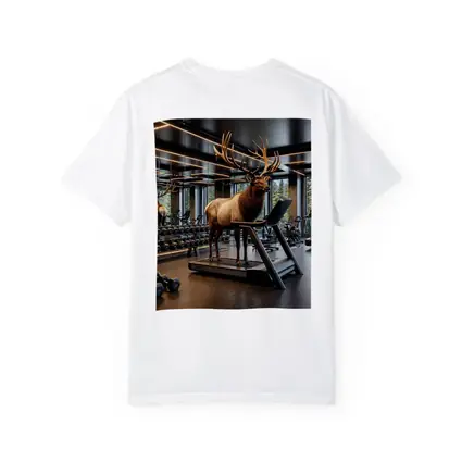 Elk Standing on Treadmill in Modern Gym