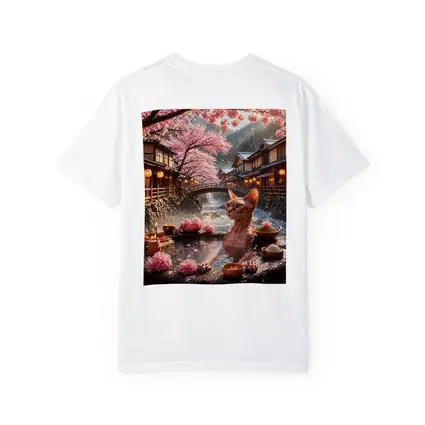 Sphynx Cat Relaxing Japanese Sakura Hot Spring