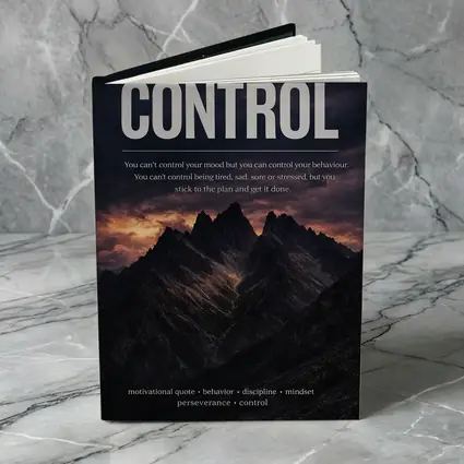 Mindset Control Motivational Quote Mountain Dark