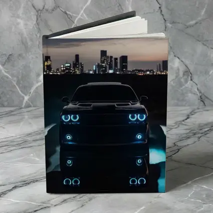 Dodge Challenger Glowing Lights Night City