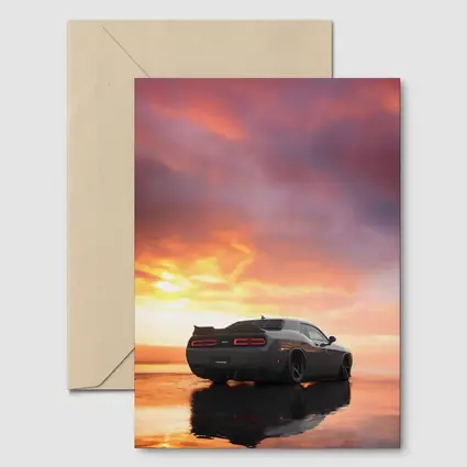 Dodge Challenger Hellcat Fiery Sunset Sky