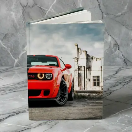 Dodge Challenger Red Abandoned Urban Background