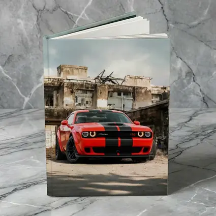 Dodge Challenger Red Muscle Car Abandoned Building