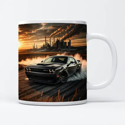 Dodge Challenger SRT Hellcat Burnout Sunset