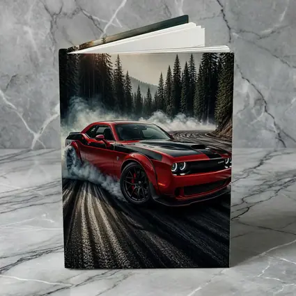 Dodge Challenger SRT Hellcat Drifting Forest Road