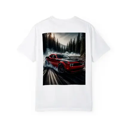 Dodge Challenger SRT Hellcat Drifting Forest Road