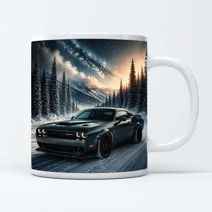 Dodge Challenger SRT Hellcat Winter Night Scene