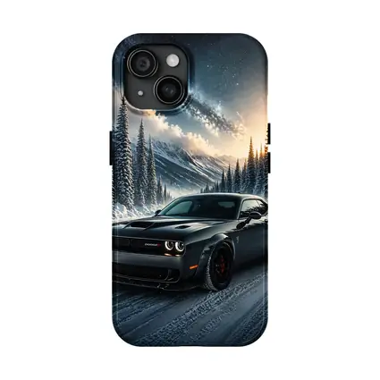 Dodge Challenger SRT Hellcat Winter Night Scene