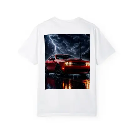 Dodge Challenger Red Storm Lightning Night