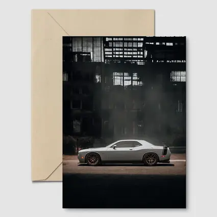Dodge Challenger Gray Muscle Car Abandoned City