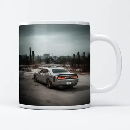 Dodge Challenger Gray Muscle Car Abandoned City