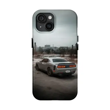Dodge Challenger Gray Muscle Car Abandoned City