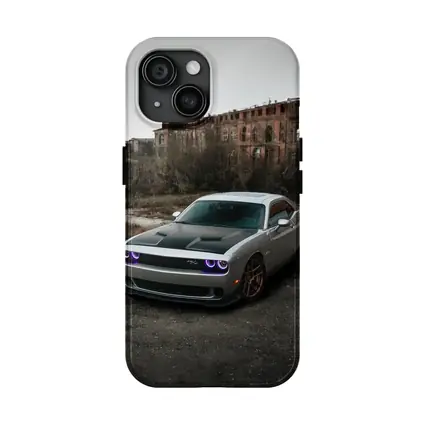 Dodge Challenger Silver Muscle Car Abandoned City