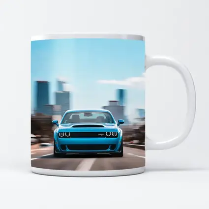 Dodge Challenger SRT Blue City Highway Drive