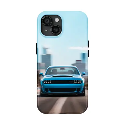 Dodge Challenger SRT Blue City Highway Drive