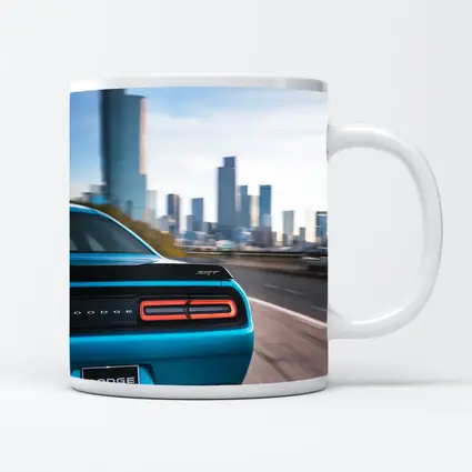 Dodge Challenger SRT Rear City Skyline