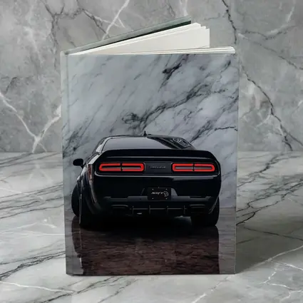 Dodge Challenger Hellcat Black Marble Background