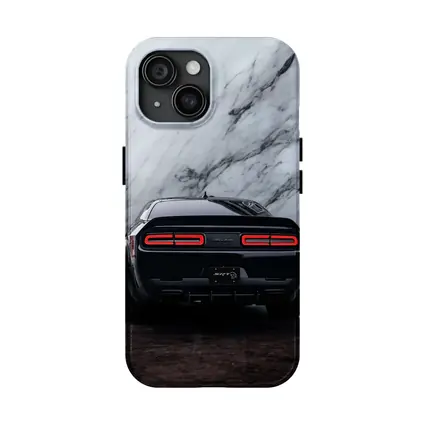 Dodge Challenger Hellcat Black Marble Background