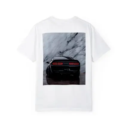 Dodge Challenger Hellcat Black Marble Background