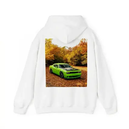 Dodge Challenger Green Muscle Car Autumn