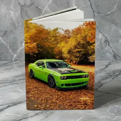 Dodge Challenger Green Muscle Car Autumn