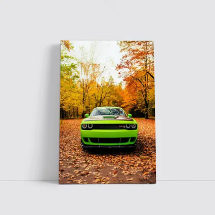 Dodge Challenger SRT Green Autumn Forest