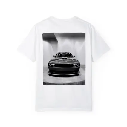Dodge Challenger Front View Black White