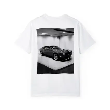 Dodge Challenger Gray Parked Indoor Garage