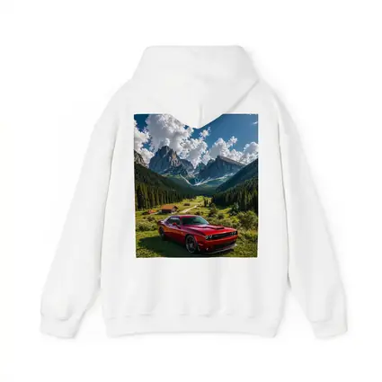 Dodge Challenger Red Muscle Car Mountain Valley