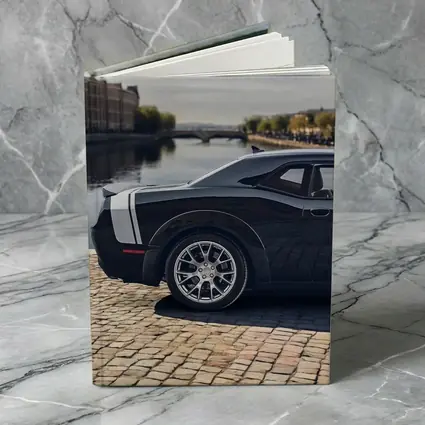 Dodge Challenger Black Muscle Car European City