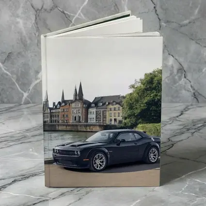 Dodge Challenger Black Muscle Car European City