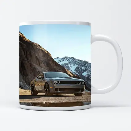 Dodge Challenger SRT Mountain Snowy Backdrop