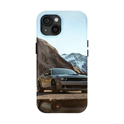 Dodge Challenger SRT Mountain Snowy Backdrop