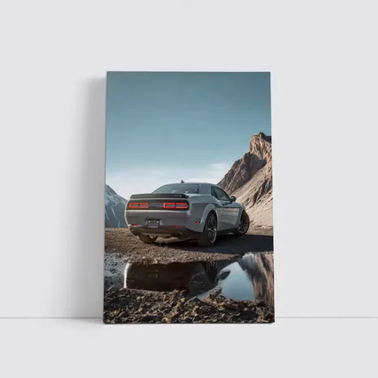 Dodge Challenger Hellcat Mountain Rocky Landscape