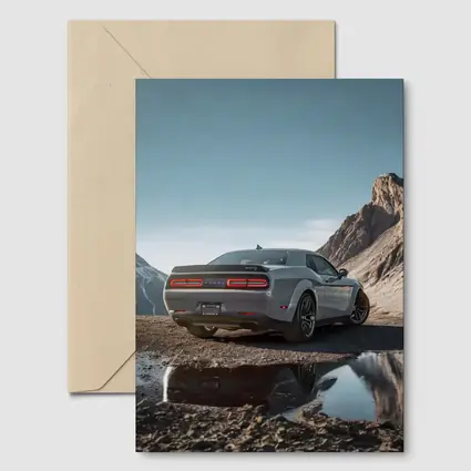 Dodge Challenger Hellcat Mountain Rocky Landscape