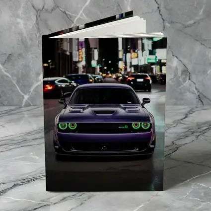 Dodge Challenger SRT Purple Night City Street